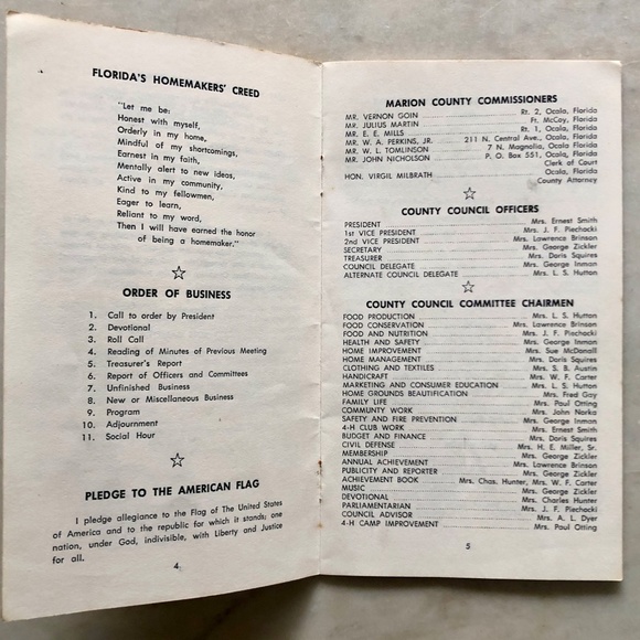 Vintage 1959 MARION COUNTY HOME DEMONSTRATION CLUBS Booklet - Picture 4 of 8